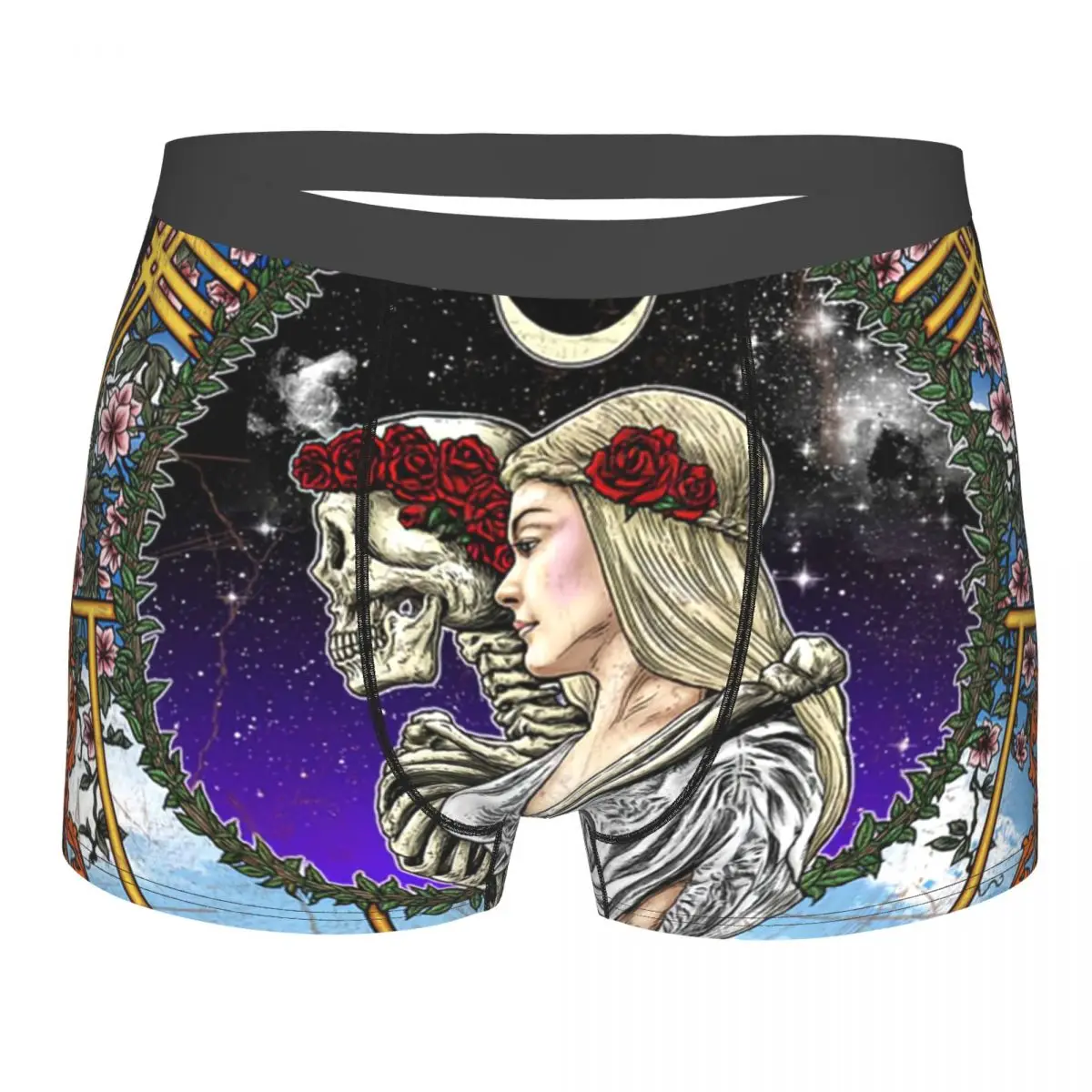 

Mucha Style Vintage Of The Bride Walking In The Garden Underpants Breathbale Panties Male Underwear Print Shorts Boxer Briefs