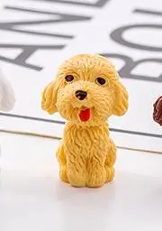 Милый мультяшный плюшевый собачий карандаш, ластик, креативный плюшевый собачий карандаш, студенческий карандаш для письма, рисования, коррекционный ластик, детский подарок, карандаш, шапка - Цвет: Красный