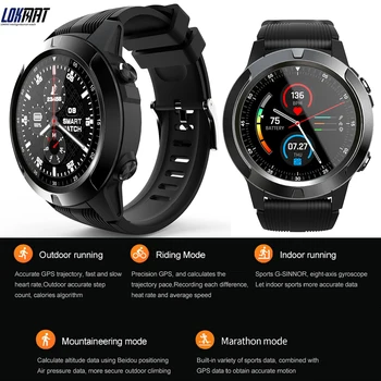 

LOKMAT TK04 GSM bluetooth Call Built-in GPS Smart Watch Phone Air Pressure Heart Rate Blood Pressure Weather Monitor Smartwatch