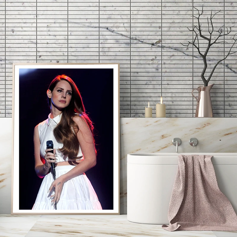 

Lanaor Del Rey Burning Desire Wallpaper Wall Art Canvas Poster Print Canvas Painting Oil Decorative Picture Bedroom Home Decor