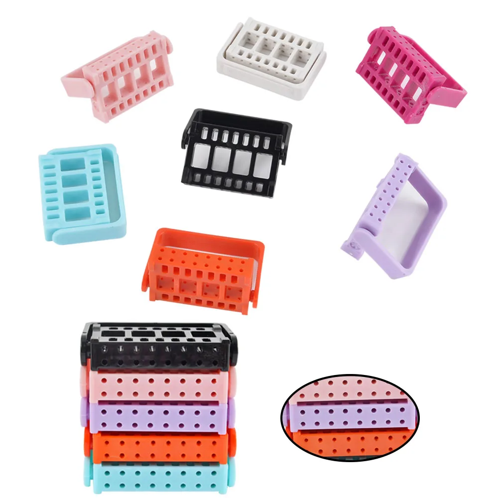 

1pc Nail Drill Bit Holder Storage Shelf Box 16 Holes Nail Polishing Head Display Stand Tools for Manicure Organizer Container