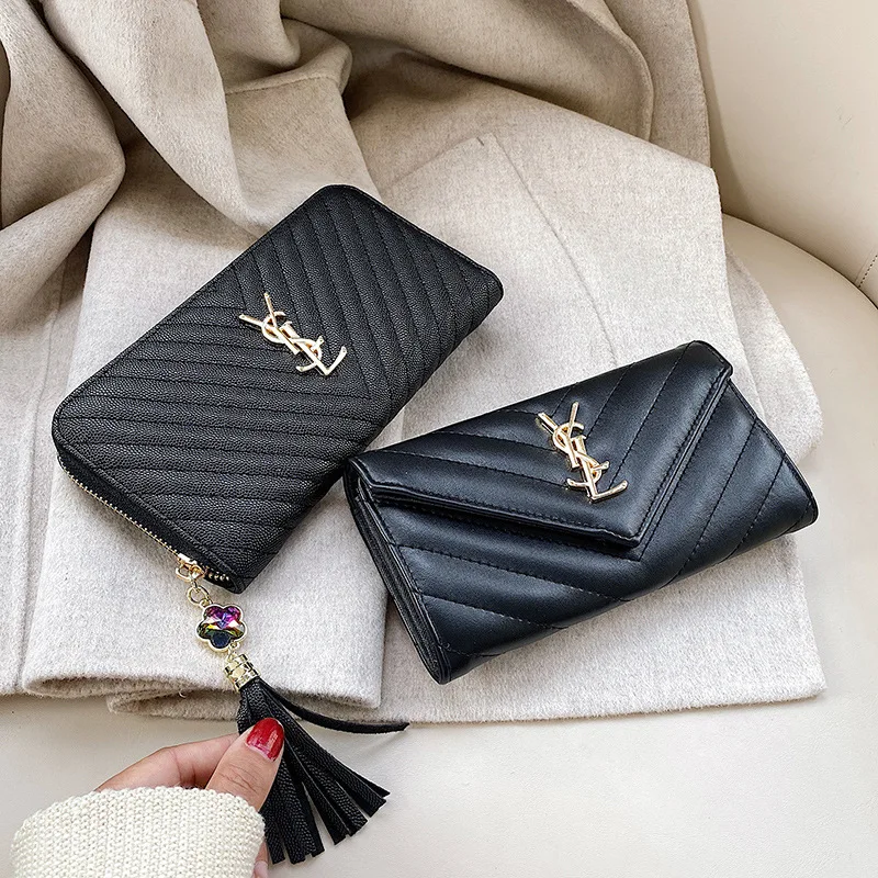 

Ladies Long Wallet New Fashion Simple Zipper Buckle Clutch Wallet