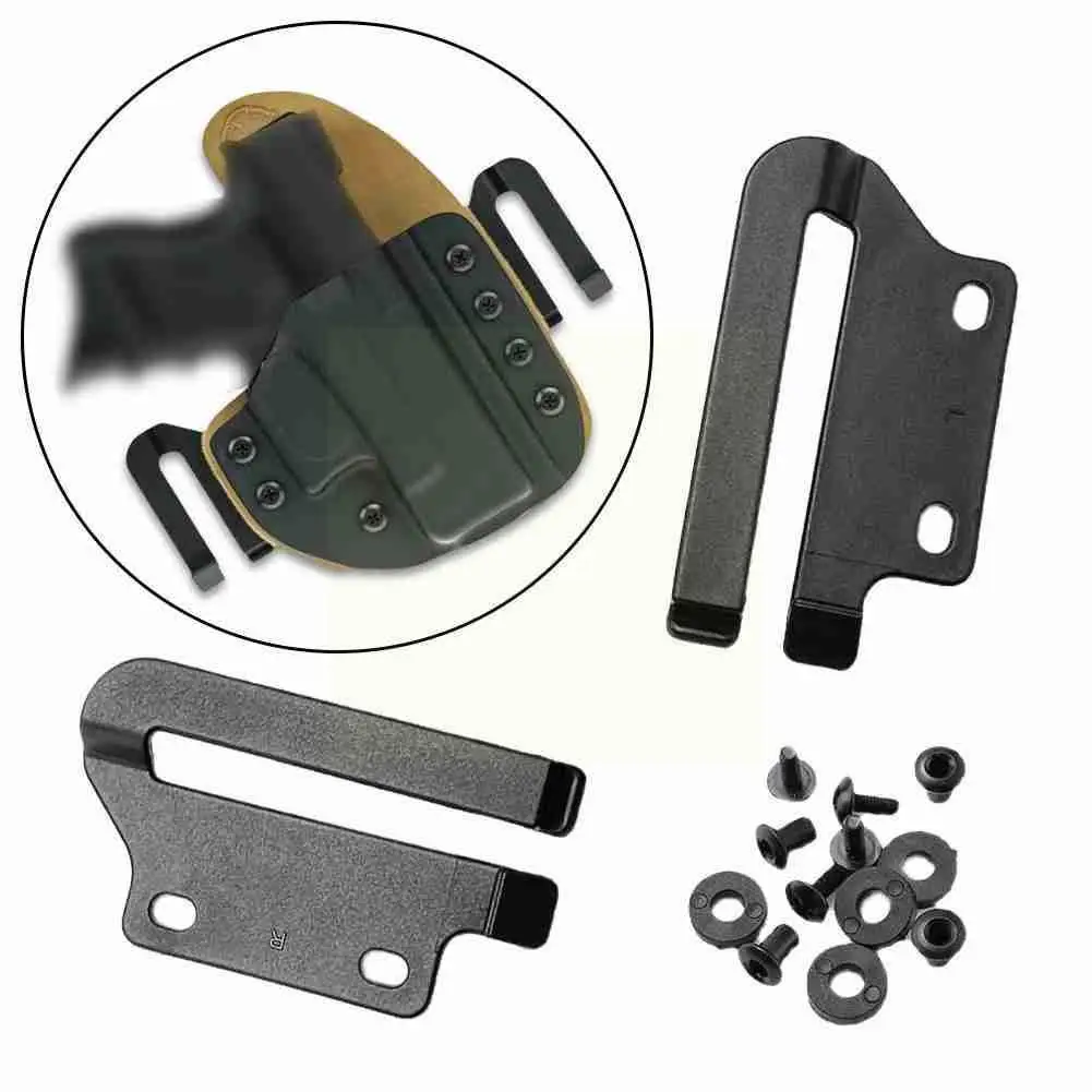 Black Plastic Long J clip Holster Clip Loop For Iwb Owb Kydex Leather