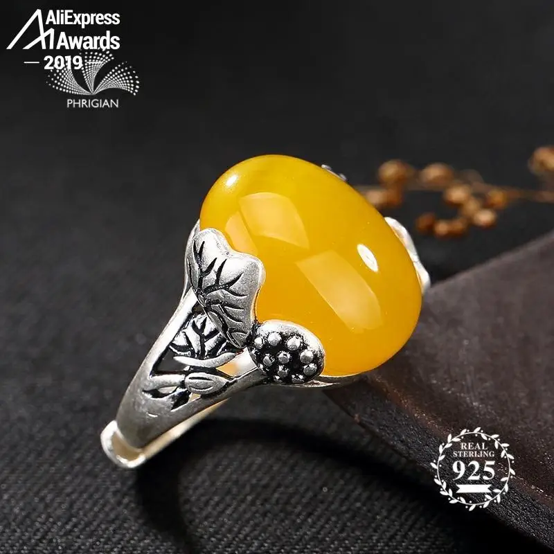 Женское Винтажное кольцо с натуральным искусственным драгоценным камнем S925 NOT FAKE