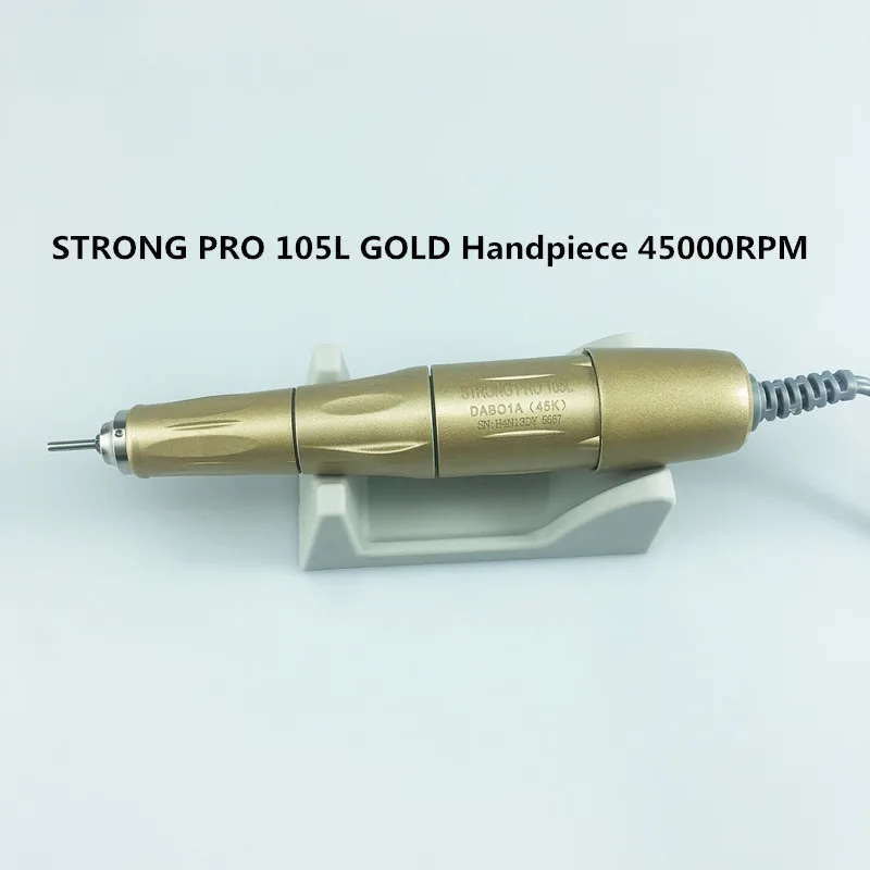 Saeyang STRONG 210 PRO 105L ручка 45000 об/мин стоматологический микромотор Marathon полировка наконечника маникюрная машина - Цвет: PRO 105L GOLD