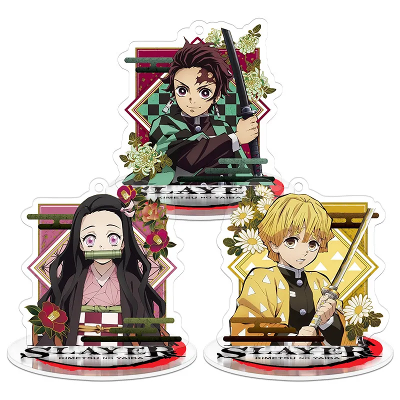 Demon Slayer: Kimetsu no Yaiba Tsuyuri Kanawo Tanjirou Kamado Nezuko Косплей акриловый брелок Подвеска подставка фигурка модель пластины - Цвет: 11