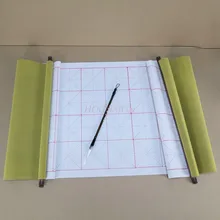 Estudantes presentes magia água escrita pano gridded notebook esteira praticando caligrafia chinesa papel de água mágica