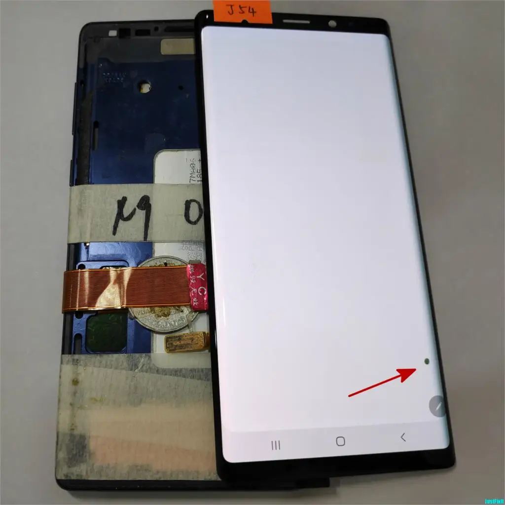 J54 Супер Amoled для samsung Galaxy Note 9 ЖК-дисплей кодирующий преобразователь сенсорного экрана в сборе N960 N960F N960D N960DS с дефектом - Цвет: J54