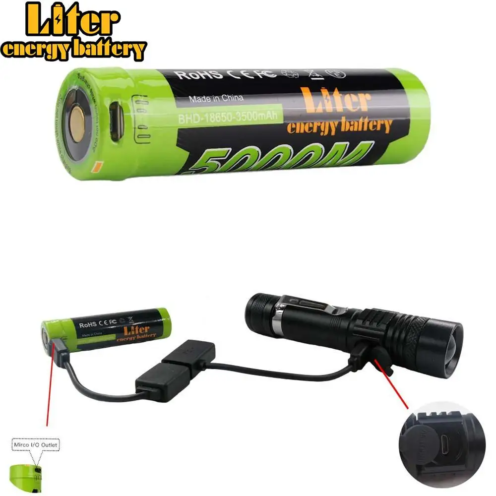 

Free shipping flashlight + 18650 USB 3.7V 3500MAH Power Bank USB Port Light External Battery cellphone power bank