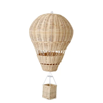 

New Hand-Woven Rattan Hot Air Balloon Children's Room Wall Decoration Bohemian Nursery Decoration Photo Props