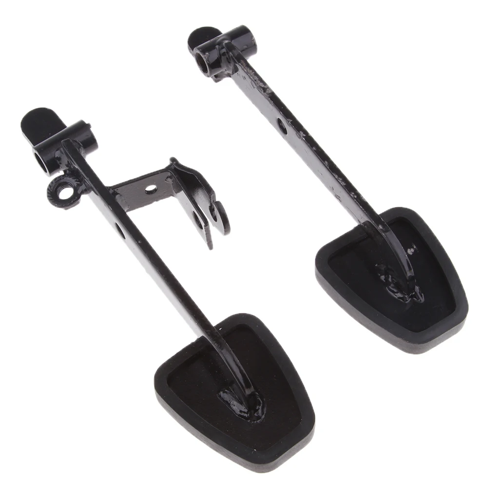 2 Pieces Black Metal Iron Go Kart Brake & Throttle Pedal Set Replacement