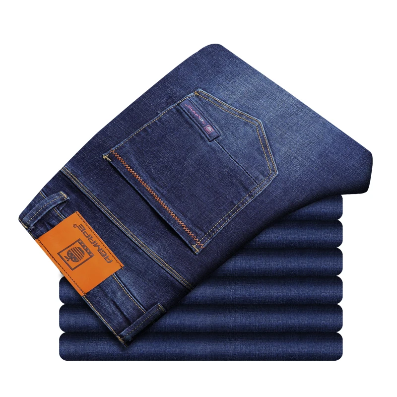 VROKINO/ г. Весенне-осенние хлопковые зауженные мужские джинсы винтажная Классическая высококачественная повседневная джинсовая брендовая одежда 2 стиля 28-40