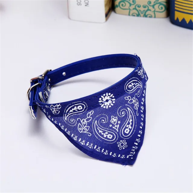 1piece Cute Adjustable Small Dog Collars Puppy Pet Slobber Towel Outdoor Cat Collar Print Scarf Design Dog Collar Neckerchief 7