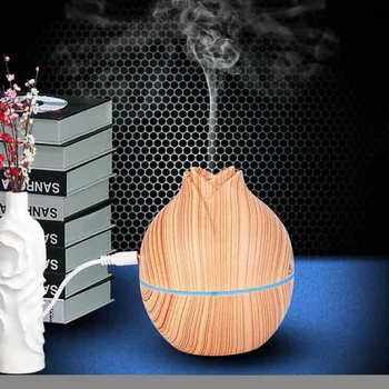 

mini USB 130ml New vase incense diffuser bud humidifier multi-color LED light for multi-environment use mute humidifier