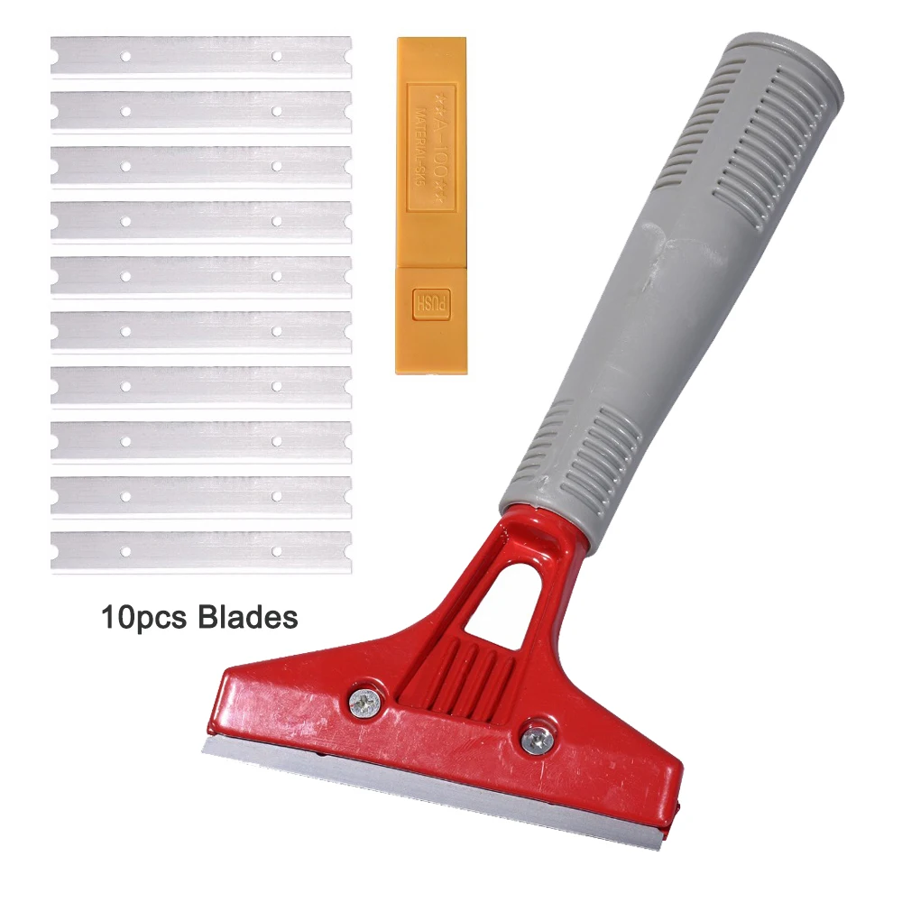 EHDIS Handled Squeegee Window Tints Tool Vinyl Film Car Wrap Glue Remover Floor Wall Cleaning Snow Shovel Scraper With Blades