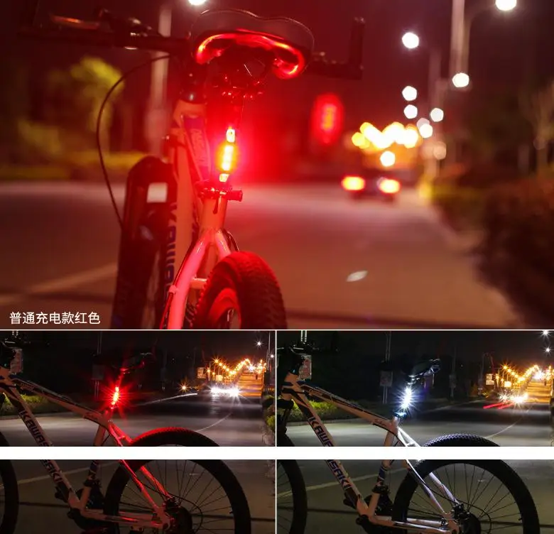 

Cycling Bicycle light LED Taillight Rear Tail Safety Warning Cycling Portable Light, USB Style Rechargeable or Battery Style