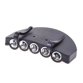 

5 LED Head Cap Hat Clip Light Lamp Flashlight Hands-Free For Bike Bicycle Hunting Fishing Camping Hiking head light lamp Headlig