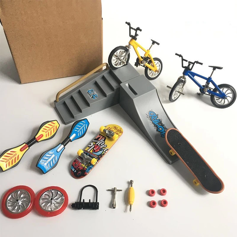 Мини велосипед BMX на палец набор детали для скейтбординга пандуса забавные