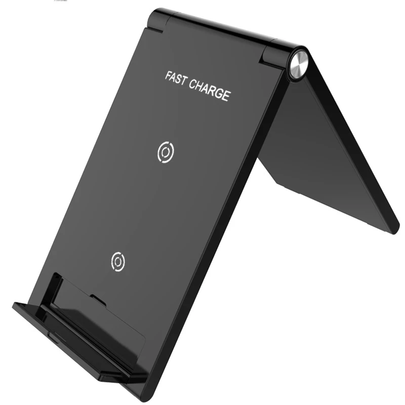 

Desktop Stand Folding Wireless Charger for iPhone X XR Xs Max 10W Fast Wireless Charging for Samsung S8 S9 Plus Charging Pad