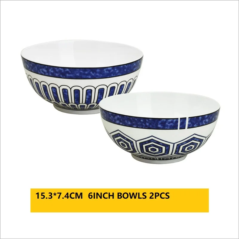 Dinner Plates Flatware Dinnerware Plates High end Plates Set Blue Nice Ceramic Dishes Christmas Gift 2