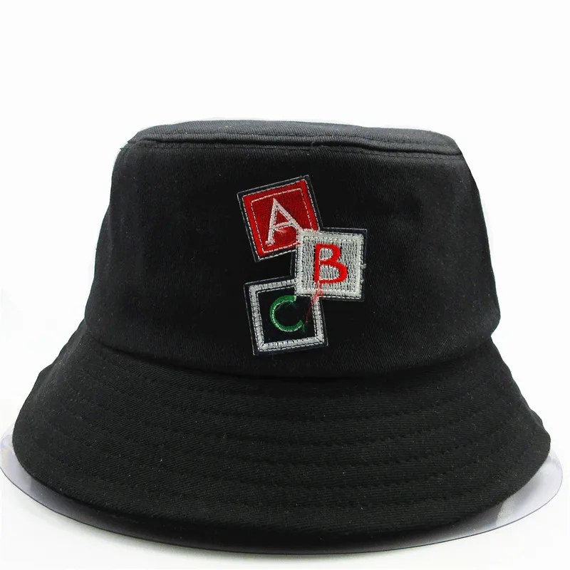 LDSLYJR ABC letter embroidery cotton Bucket Hat Fisherman outdoor travel hat Sun Cap Hats for men and Women 238 | Аксессуары для