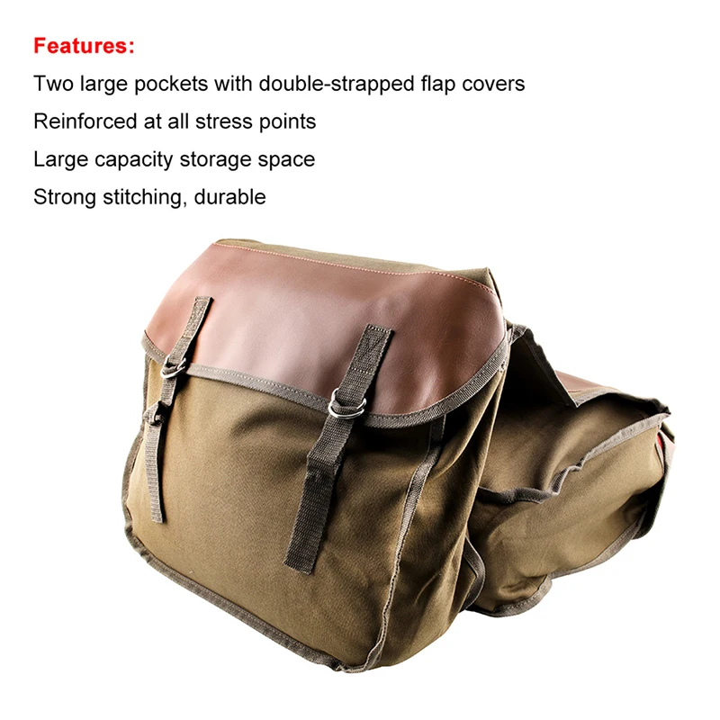 Мотоцикл Холст Универсальный велосипед задние Сумки на мотоцикл Equine Back Pack мотоциклетные седельные сумки
