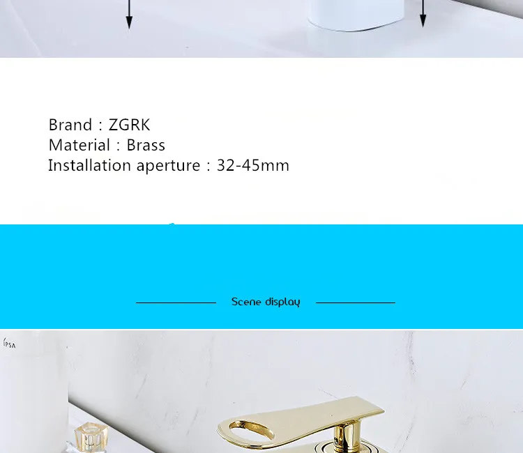 ZGRK смеситель для раковины для ванной комнаты Torneira Para Banheiro, черный кран для раковины, кран на бортике, Grifo Lavabo, смеситель для горячей и холодной воды