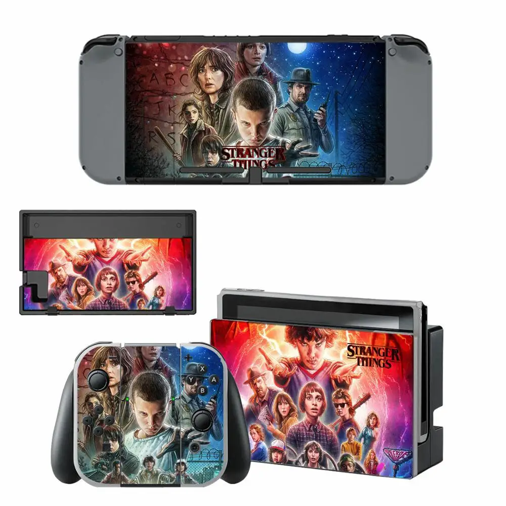 Странные Вещи nintendo switch кожи, переключатель ZYD наклейка для консоли nintendo Switch Joy-con контроллер док-станции наклейка кожи