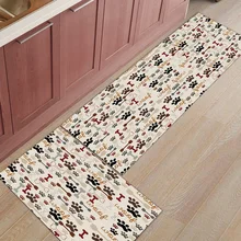 2 шт. Коврики для кухни мультфильм отпечатки собачьих лап кости животные коврики для входа в дорогу ванная комната гостиная двери коврики домашний декор