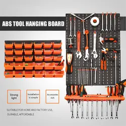 Soporte de herramientas montado en la pared, placa colgante, gancho, piezas de herramientas, caja organizadora, estante de almacenamiento para Taller y garaje, 10 Uds.
