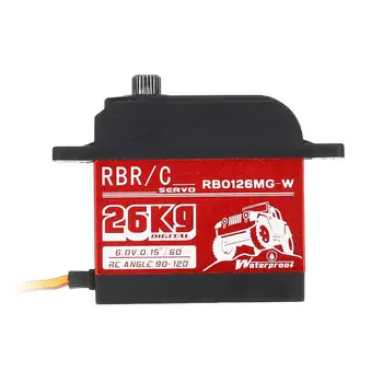 

RBR/C RB0126MG 26KG 90° 120° Large Torque Digital Metal Gear Waterproof Servo For 1/8/10 Crawler RC Car Boat Vehicle Robot Model
