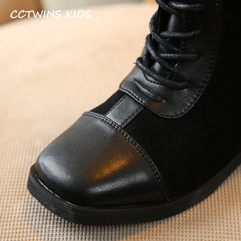 CCTWINS/детская обувь; коллекция года; сезон осень; модные черные высокие сапоги принцессы для девочек; детская повседневная обувь; платье для малышей; сапоги до колена; HB043