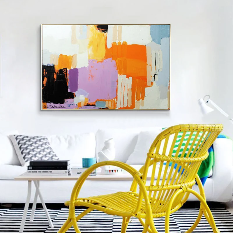 Большая живопись на холсте абстрактный холст настенная Современная Абстрактная