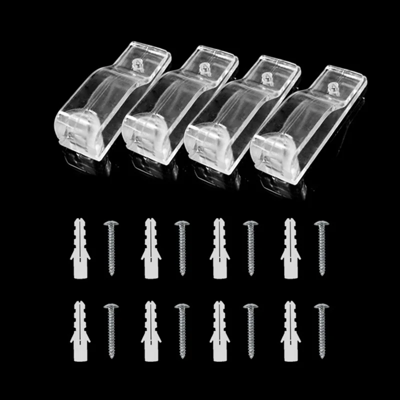 4pcs/set Child Safe Blind Clips with Screws Device Hook Curtain Vertical Roman Roller Blinds Chain Cord Chain Safety Clip Holder