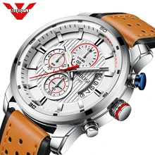 NIBOSI часы Лидирующий бренд мужские s часы хронограф спортивные водонепроницаемые часы Мужские часы военные Роскошные мужские часы Relogio Masculino