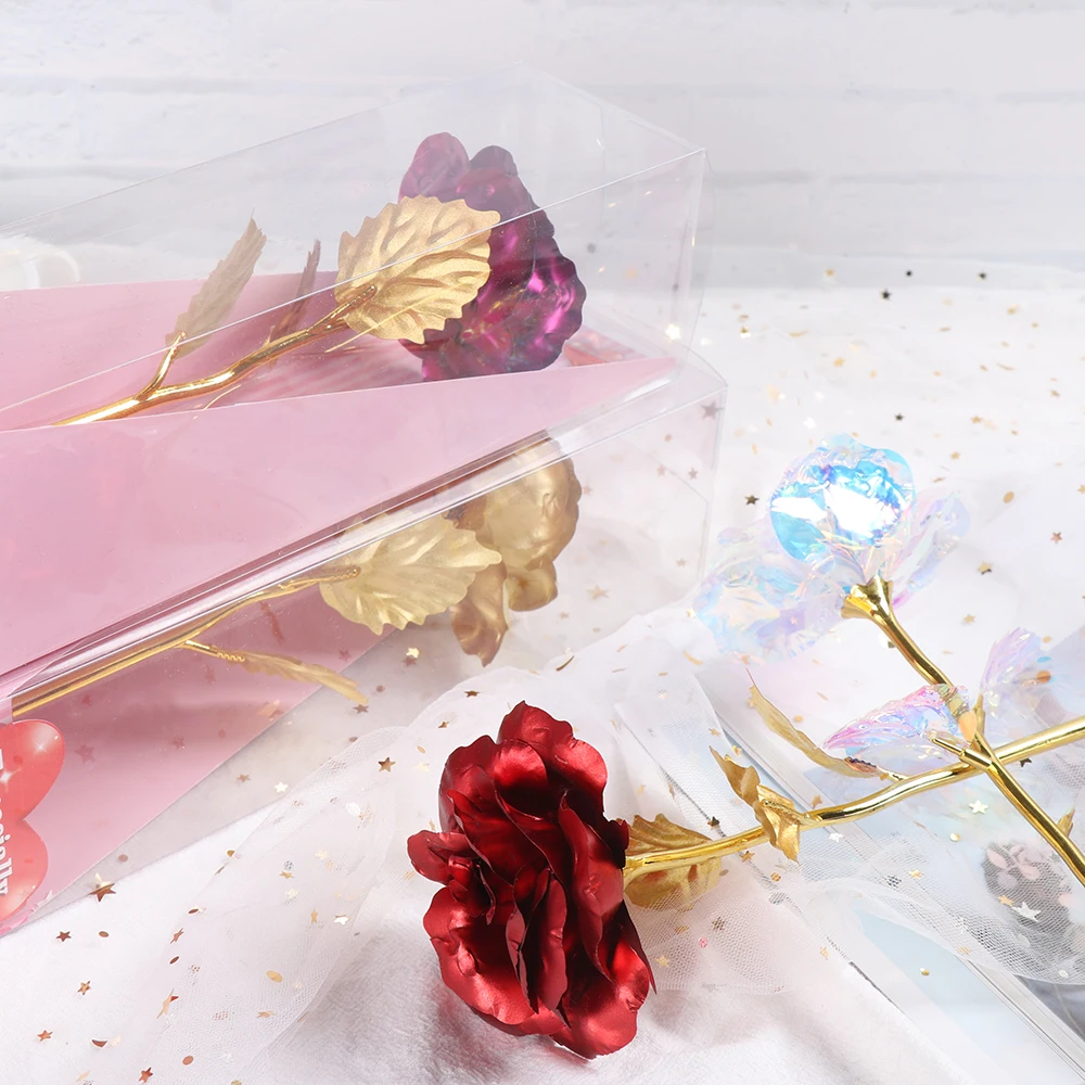 Вечный цветок розы из 24 каратного золота вечный для вашего возлюбленного