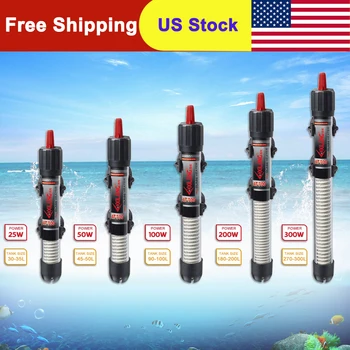 

25W/50W/100W /200W/300W Submersible Fish Tank Water Heater Plug Temperature Heating Rod Plug