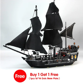 

ESTELLE Pirates Of The Caribbean Black Pearl Ship Model Building Kits Blocks Compatible DIY Bricks For Kids Xmas Gifts