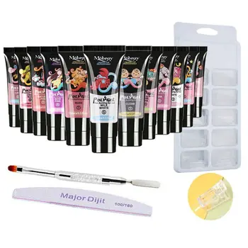 

8/13/16pcs Nail Kit Builder Gel Nail Tip Form Quicking Building Nail Art Tools Kit Extensions Hard Jelly Gel Manicure Se