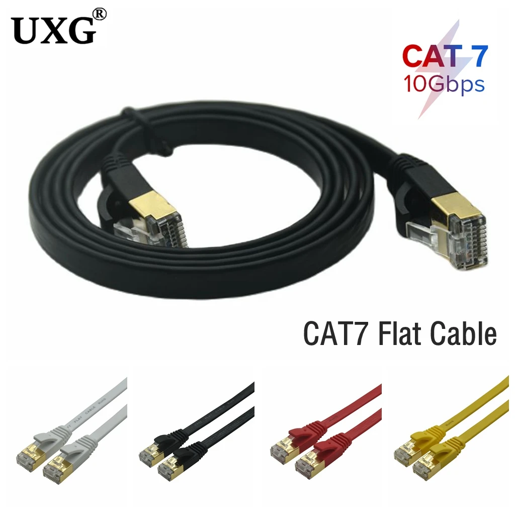 Ethernet Cat7 Rj45 Lan Cavo Piatto Rete Stp Internet 1M 3M 5M 10M Cavo Patch Cavo Per Pc Router Cavo Portatile Con Schermatura