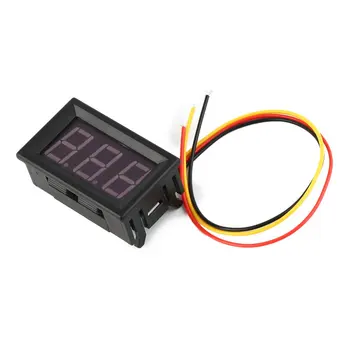

0-100V 0.56in 3 Wire LED Digital Display Panel Voltmeter Electric Voltage Meter Volt Tester for Auto Battery Car Motorcycle