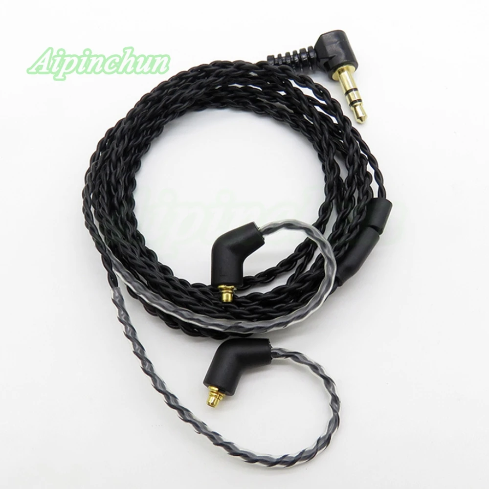 Черный Сменный кабель для наушников Aipinchun MMCX Shure SE215 SE315 SE425 SE535 SE846 наушники 3 5 мм L