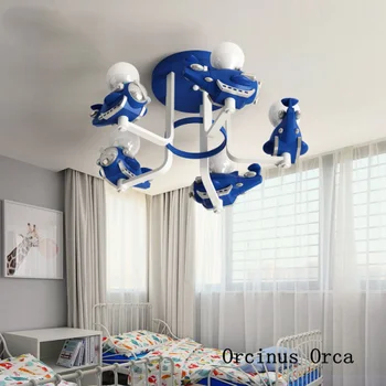 

New Cartoon Creative Helicopter ceiling lamp Boys'Bedroom Children's Room Lighting Color led Aircraft ceiling lamp free shipping