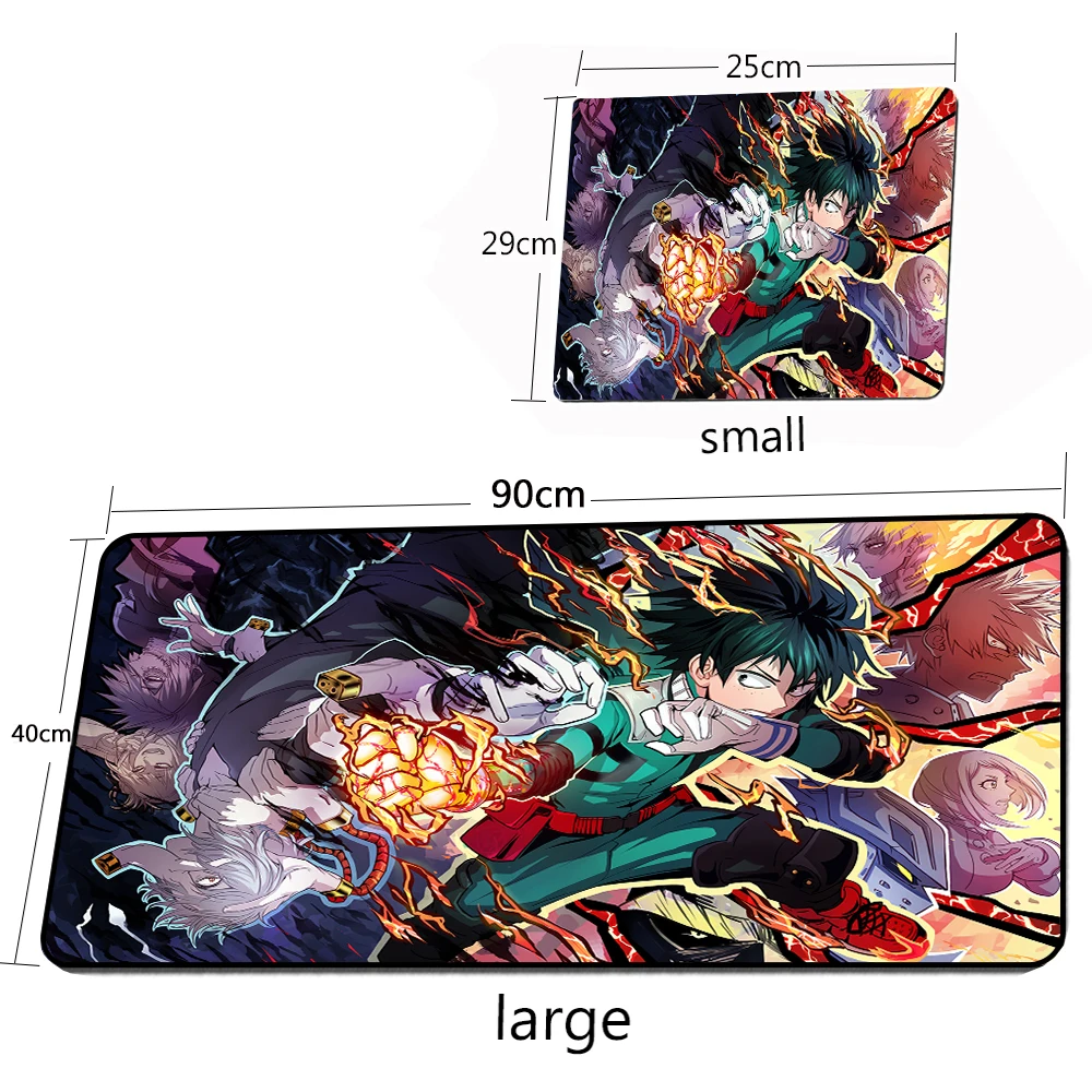 

Large Mousepad My Hero Academia A Variety of Large Size Gaming Accessories Computer Notebook Lock Edge Gaming Mouse Pad Desk Mat