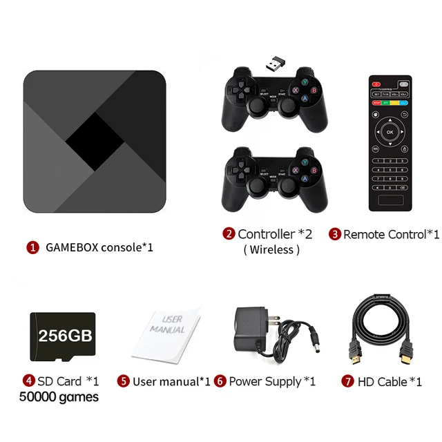 

2022 Game Box 50000+ Games Retro TV Box G5 S905L WiFi 4K HD Super Console 50+ Emulator Video Console Game Player For PS1/N64/DC