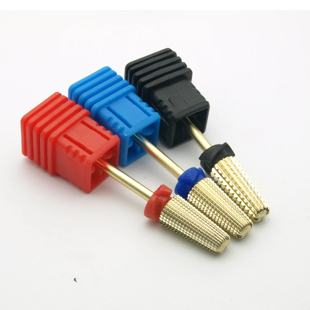 PRO 100% Tungsten steel 5 in 1 Left Right Hand Carbide Nail Drill Bits Nails Electric Drill Manicure  DENTAL LAB Burs Dropship