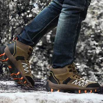 

Men Winter Shoes Snow Boots Outdoor Hiking Shoes Keep Warm Casual High Top Boots H66