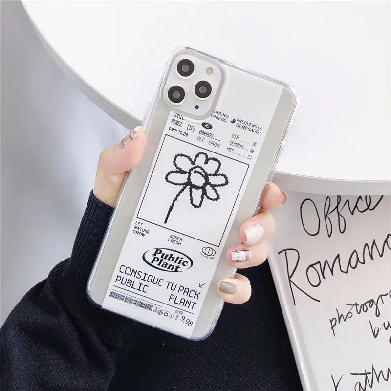 2 INS простая иллюстрация чехол для телефона для iphone 6 6S 7 8 Plus чехол прозрачный X XS MAX XR 11 Pro прозрачный мягкий ТПУ чехол - Цвет: 2