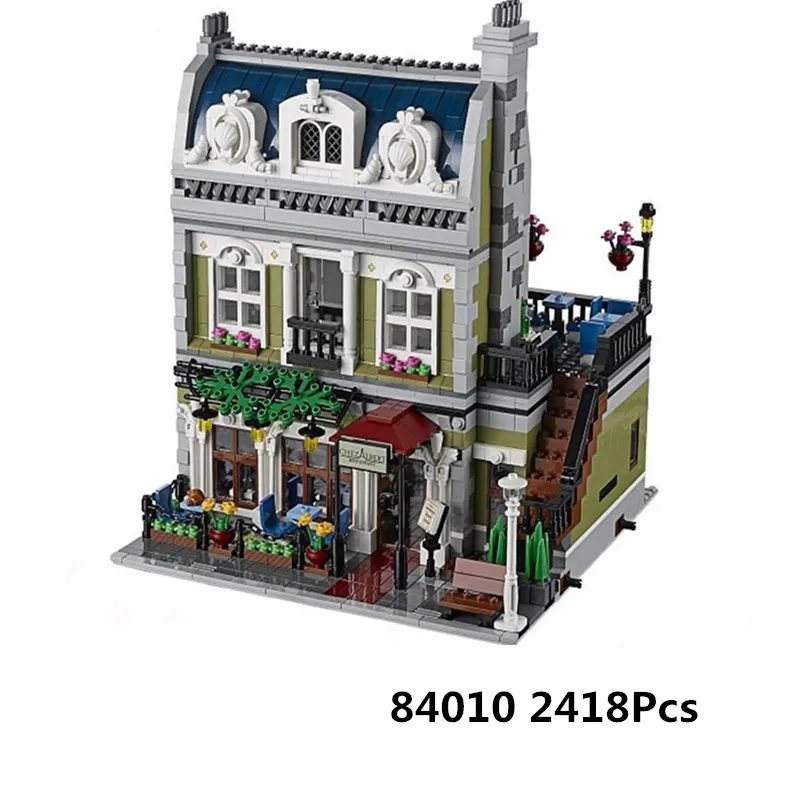 

KING 84010(15010) City Street Compatible With 10243 Parisian Restaurant Set Building Model Kits Blocks Toys Christmas Gifts