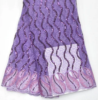 

Luxury Beautiful Lace Sequins Lace Fabric 2019 High Quality Lace Gold Blue African Sequince Dress Lace